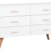 Comoda Com 6 Gavetas Branca Newark Ii