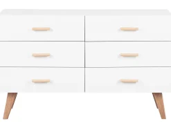 Comoda Com 6 Gavetas Branca Newark Ii