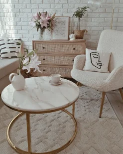 Comoda Com 3 Gavetas Castanho Claro Ponca