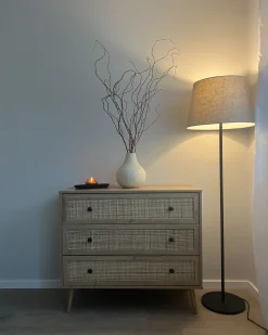 Comoda Com 3 Gavetas Castanho Claro Ponca