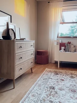 Comoda Com 3 Gavetas Castanho Claro Ponca