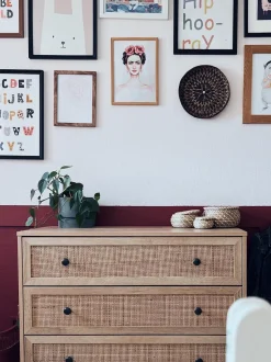 Comoda Com 3 Gavetas Castanho Claro Ponca