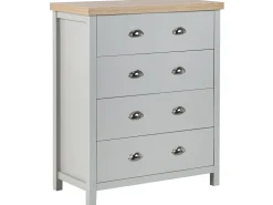 Comoda Com 4 Gavetas Cinzento Clio