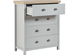 Comoda Com 4 Gavetas Cinzento Clio