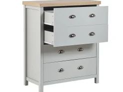 Comoda Com 4 Gavetas Cinzento Clio