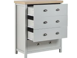 Comoda Com 4 Gavetas Cinzento Clio