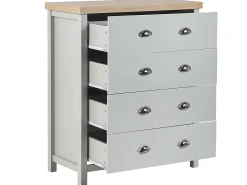 Comoda Com 4 Gavetas Cinzento Clio