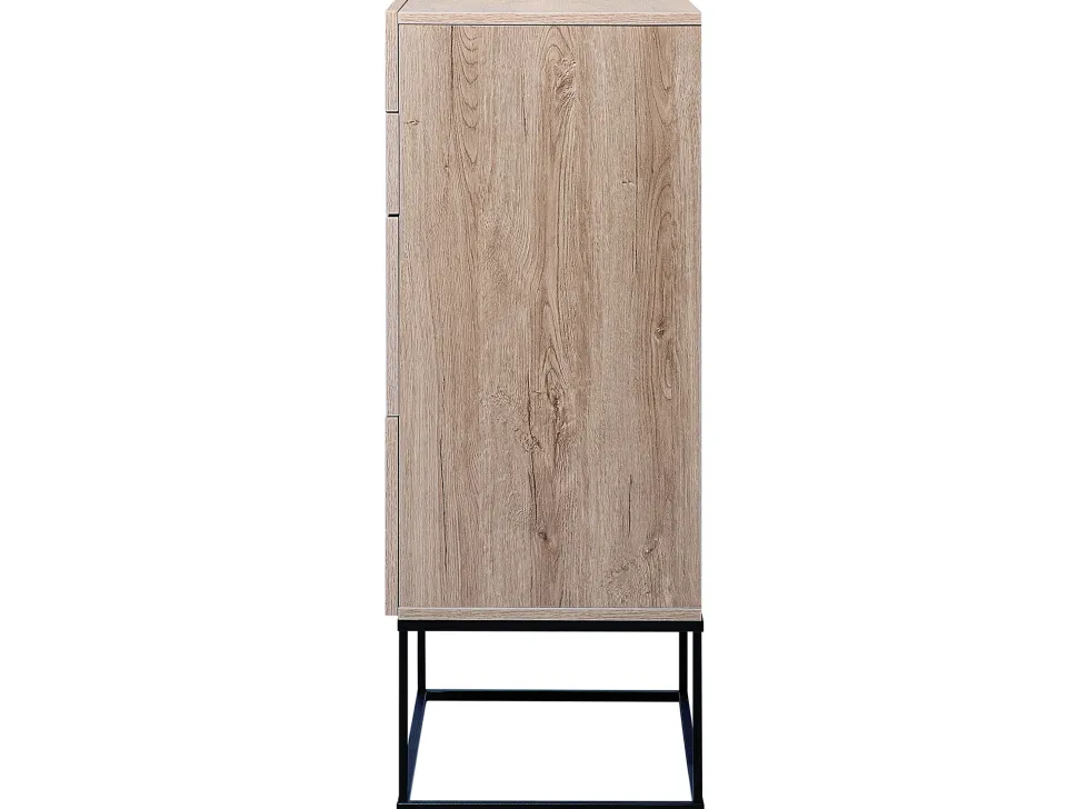 Comoda Com 4 Gavetas Cor De Madeira Clara Acra