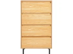 Comoda Com 4 Gavetas Cor De Madeira Clara Nikea