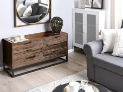 Comoda Com 6 Gavetas Cor De Madeira Escura Delta