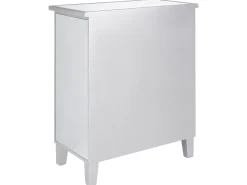 Comoda Com 3 Gavetas Em Efeito Espelhado Prateado Breves