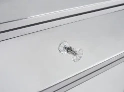 Comoda Com 3 Gavetas Em Efeito Espelhado Prateado Breves