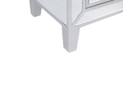 Comoda Com 3 Gavetas Em Efeito Espelhado Prateado Breves