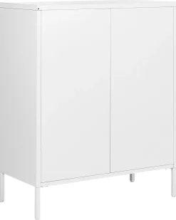 Comoda Com 4 Gavetas Em Metal Branco Enago