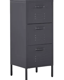 Comoda Com 3 Gavetas Em Metal Preto Wostok