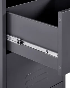 Comoda Com 3 Gavetas Em Metal Preto Wostok