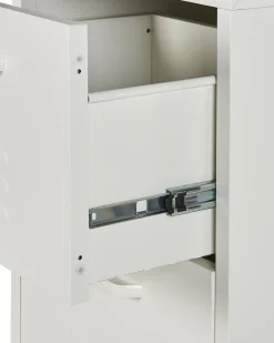 Comoda Com 3 Gavetas Em Metal Branco Wostok
