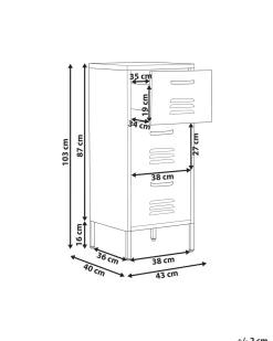 Comoda Com 3 Gavetas Em Metal Rosa Pessego Wostok