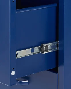 Comoda Com 3 Gavetas Em Metal Azul Marinho Wostok