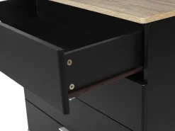 Comoda Com 4 Gavetas Preta Walpi