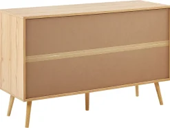 Comoda Com 6 Portas Em Rattan Castanho Claro Perote