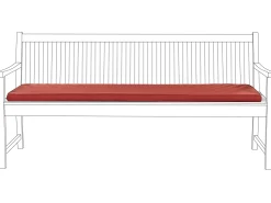 Confortavel Almofada Terracota Para Banco De Jardim 169 X 50 X 5 Cm Vivara