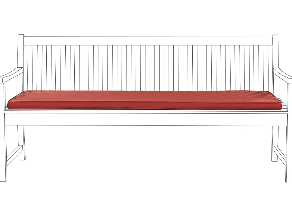 Confortavel Almofada Terracota Para Banco De Jardim 169 X 50 X 5 Cm Vivara