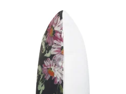 Conjunto 2 Almofadas Decorativas Com Flores Pretas E Rosa 45 X 45 Cm Hedera