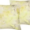 Conjunto 2 Almofadas Decorativas Com Padrao Abstrato Amarelo 45 X 45 Cm Pachira