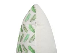 Conjunto 2 Almofadas Decorativas Brancas E Verdes 45 X 45 Cm Prunus
