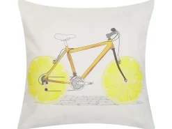 Conjunto 2 Almofadas Multicolor Com Motivo De Bicicleta 45 X 45 Cm Ruscus