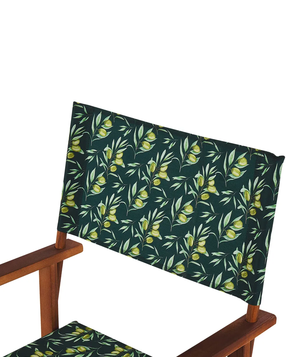 Conjunto 2 Cadeiras Madeira Escura E 2 Lonas Cinzentas E Padrao Oliveira Cine