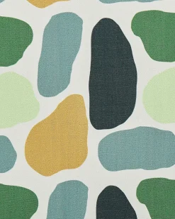 Conjunto 2 Cadeiras Madeira Clara E 2 Lonas Creme E Padrao Geometrico Cine