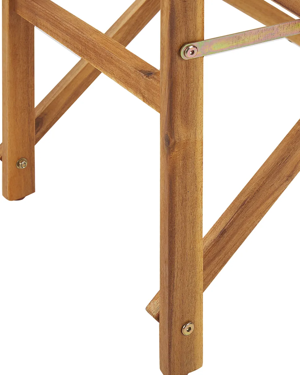 Conjunto 2 Cadeiras Madeira Clara E 2 Lonas Creme E Padrao Geometrico Cine