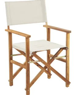 Conjunto 2 Cadeiras Madeira Clara E 2 Lonas Creme E Padrao Folha Cine