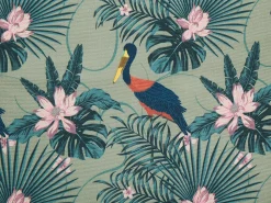 Conjunto 2 Espreguicadeiras Madeira Escura E 2 Lonas Brancas E Padrao Pelicano Anzio