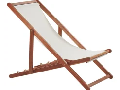 Conjunto 2 Espreguicadeiras Madeira Escura E 2 Lonas Brancas E Padrao Folha Tropical Anzio