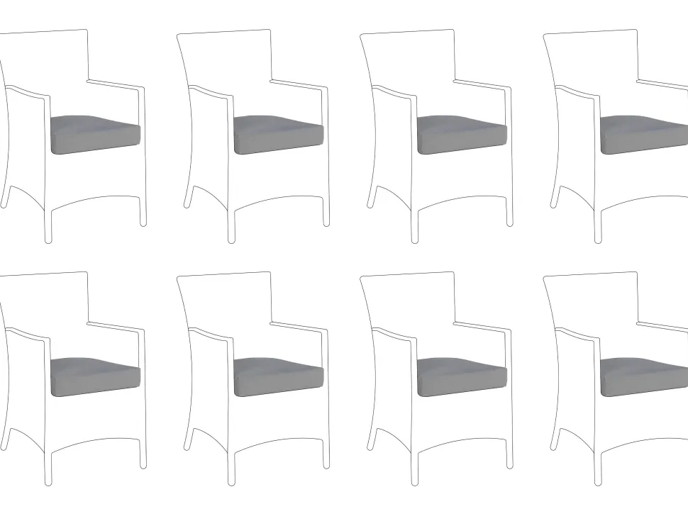 Conjunto Capas De Almofada Para Exterior Cinza Para Conjunto De Jardim Italy