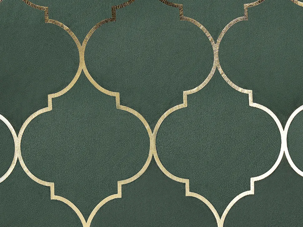 Conjunto De 2 Almofadas 45 X 45 Cm Em Verde E Detalhe Dourado Alyssum