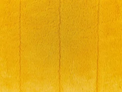 Conjunto De 2 Almofadas Amarelas Com Pelo 45 X 45 Cm Pumila