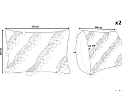 Conjunto De 2 Almofadas Amarelas 30 X 50 Cm Ayroor