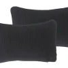Conjunto De 2 Almofadas As Riscas Pretas 30 X 50 Cm Gudari