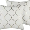 Conjunto De 2 Almofadas Brancas 45 X 45 Cm Alyssum