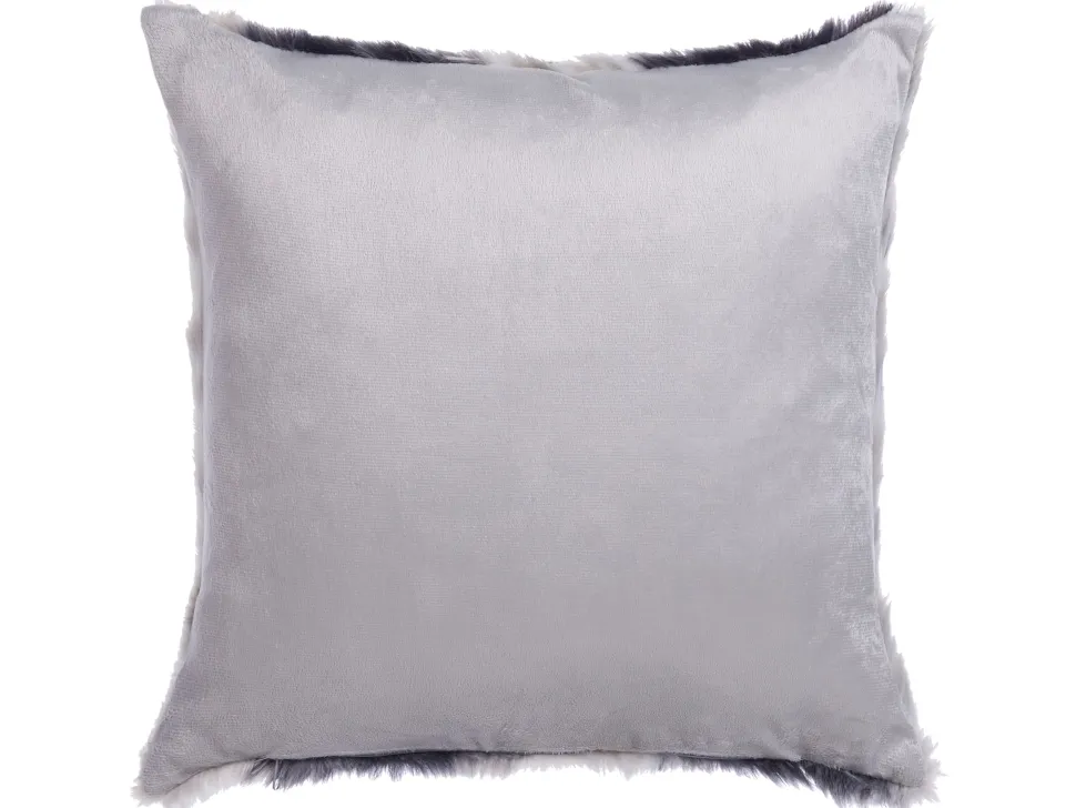Conjunto De 2 Almofadas Com Pelo Castanho Escuro 45 X 45 Cm Hordeum