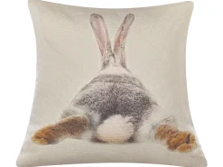 Conjunto De 2 Almofadas Com Motivo De Coelho Multicolor 45 X 45 Cm Buxus