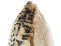 Conjunto De 2 Almofadas Com Padrao Leopardo Castanho E Creme 45 X 45 Cm Foxtail