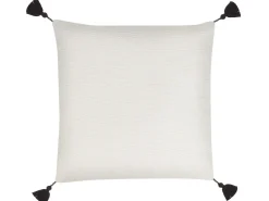 Conjunto De 2 Almofadas Creme E Cinzento 45 X 45 Cm Blechnum