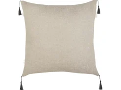 Conjunto De 2 Almofadas Creme E Preto 45 X 45 Cm Heuchera