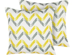 Conjunto De 2 Almofadas De Jardim Zig-Zag Multicolor 45 X 45 Cm Affile