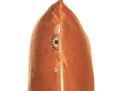 Conjunto De 2 Almofadas Decorativas Veludo Laranja 45 X 45 Cm Aeonium